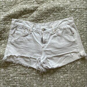 Rag & Bone Denim Shorts Womens Size 28 White Cutoff Distressed